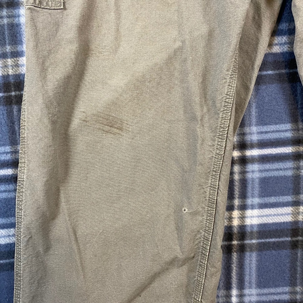Carhartt Mens Loose Fit Carpenter Pants‎ Gray Utility Workwear Distressed 38x30 - Picture 2 of 7